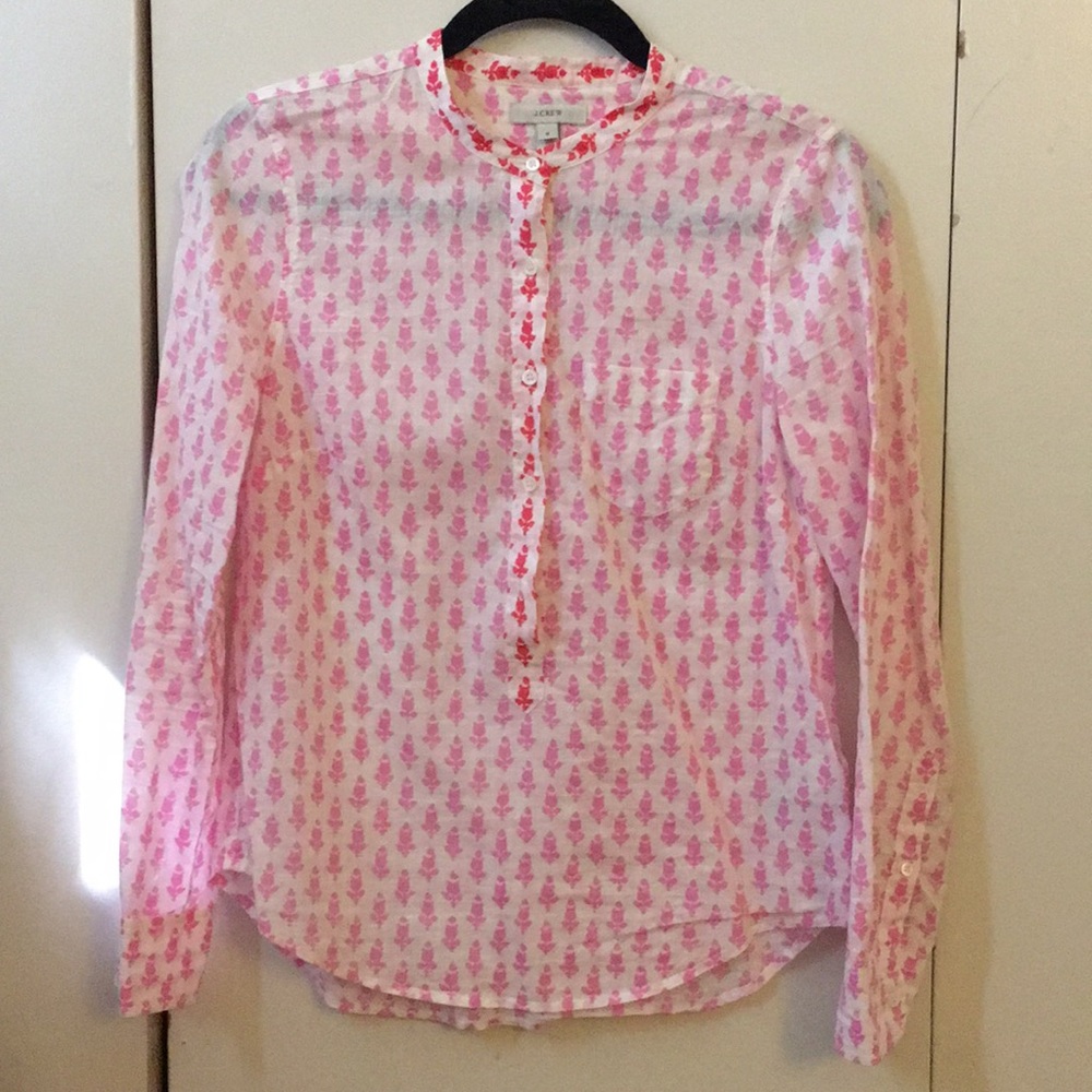 J. Crew half button down lightweight shirt